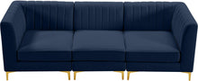 Load image into Gallery viewer, Alina Navy Velvet Modular Sofa
