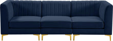 Load image into Gallery viewer, Alina Navy Velvet Modular Sofa