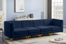 Load image into Gallery viewer, Alina Navy Velvet Modular Sofa