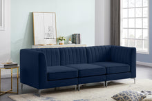 Load image into Gallery viewer, Alina Navy Velvet Modular Sofa