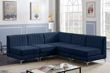Load image into Gallery viewer, Alina Navy Velvet Modular Sectional