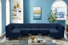 Load image into Gallery viewer, Alina Navy Velvet Modular Sectional