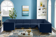 Load image into Gallery viewer, Alina Navy Velvet Modular Sectional