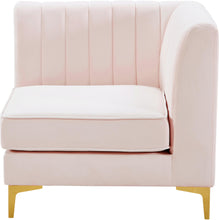 Load image into Gallery viewer, Alina Pink Velvet Corner Chair