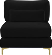 Load image into Gallery viewer, Julia Black Velvet Modular Armless Chair