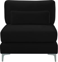 Load image into Gallery viewer, Julia Black Velvet Modular Armless Chair