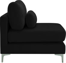 Load image into Gallery viewer, Julia Black Velvet Modular Armless Chair