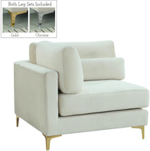 Load image into Gallery viewer, Julia Cream Velvet Modular Corner Chair