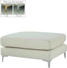 Load image into Gallery viewer, Julia Cream Velvet Modular Ottoman