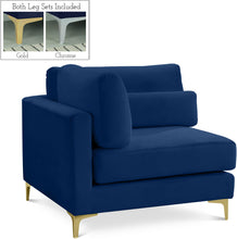 Load image into Gallery viewer, Julia Navy Velvet Modular Corner Chair