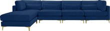 Load image into Gallery viewer, Julia Navy Velvet Modular Sectional (5 Boxes)