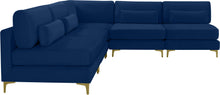 Load image into Gallery viewer, Julia Navy Velvet Modular Sectional (5 Boxes)