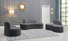 Load image into Gallery viewer, Mitzy Grey Velvet Loveseat