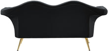 Load image into Gallery viewer, Lips Black Velvet Loveseat