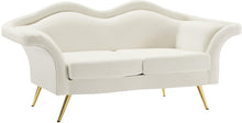 Load image into Gallery viewer, Lips Cream Velvet Loveseat