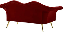 Load image into Gallery viewer, Lips Red Velvet Loveseat
