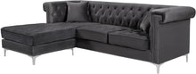 Load image into Gallery viewer, Damian Grey Velvet 2pc. Reversible Sectional