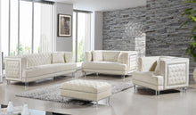 Load image into Gallery viewer, Lucas Cream Velvet Ottoman