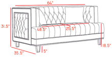 Load image into Gallery viewer, Lucas Cream Velvet Loveseat