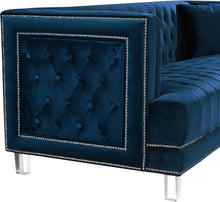 Load image into Gallery viewer, Lucas Navy Velvet Loveseat