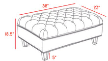 Load image into Gallery viewer, Lucas Navy Velvet Ottoman