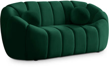 Load image into Gallery viewer, Elijah Green Velvet Loveseat