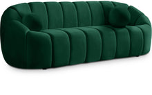 Load image into Gallery viewer, Elijah Green Velvet Sofa