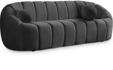 Load image into Gallery viewer, Elijah Grey Velvet Sofa