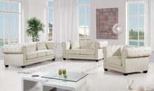 Load image into Gallery viewer, Bowery Cream Velvet Loveseat