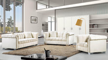 Load image into Gallery viewer, Kayla Cream Velvet Loveseat