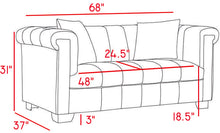 Load image into Gallery viewer, Kayla Navy Velvet Loveseat