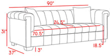 Load image into Gallery viewer, Kayla Green Velvet Sofa