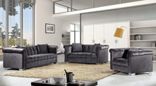 Load image into Gallery viewer, Kayla Grey Velvet Loveseat