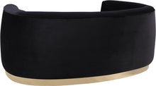 Load image into Gallery viewer, Julian Black Velvet Loveseat