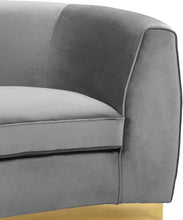Load image into Gallery viewer, Julian Grey Velvet Loveseat