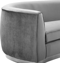 Load image into Gallery viewer, Julian Grey Velvet Loveseat