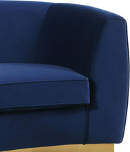 Load image into Gallery viewer, Julian Navy Velvet Loveseat