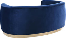 Load image into Gallery viewer, Julian Navy Velvet Loveseat