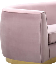 Load image into Gallery viewer, Julian Pink Velvet Loveseat