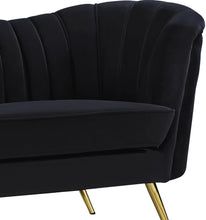 Load image into Gallery viewer, Margo Black Velvet Loveseat