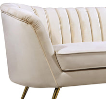 Load image into Gallery viewer, Margo Cream Velvet Loveseat