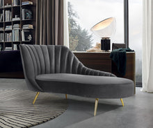 Load image into Gallery viewer, Margo Grey Velvet Chaise