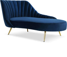 Load image into Gallery viewer, Margo Navy Velvet Chaise