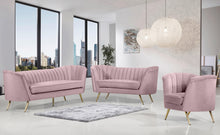 Load image into Gallery viewer, Margo Pink Velvet Loveseat