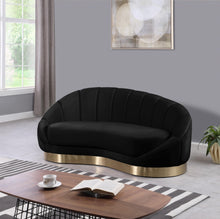 Load image into Gallery viewer, Shelly Black Velvet Chaise