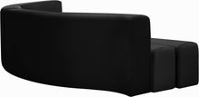 Load image into Gallery viewer, Curl Black Velvet 2pc. Sectional