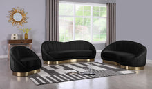 Load image into Gallery viewer, Shelly Black Velvet Chair