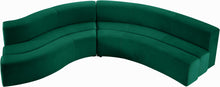 Load image into Gallery viewer, Curl Green Velvet 2pc. Sectional