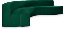 Load image into Gallery viewer, Curl Green Velvet 2pc. Sectional