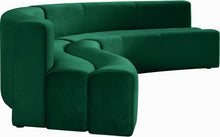 Load image into Gallery viewer, Curl Green Velvet 2pc. Sectional